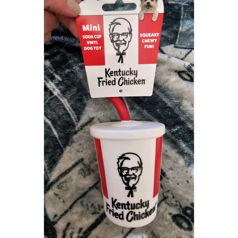 KFC Mini Soda Cup Dog Toy Vinyl Squeaky Toy Kentucky Fried Chicken Pet Toy